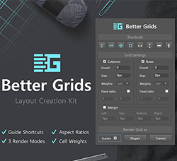 极品PS拓展－超级辅助线(比GuideGuide更牛/含高清视频教程)：Better Grids - Layout Creation Kit